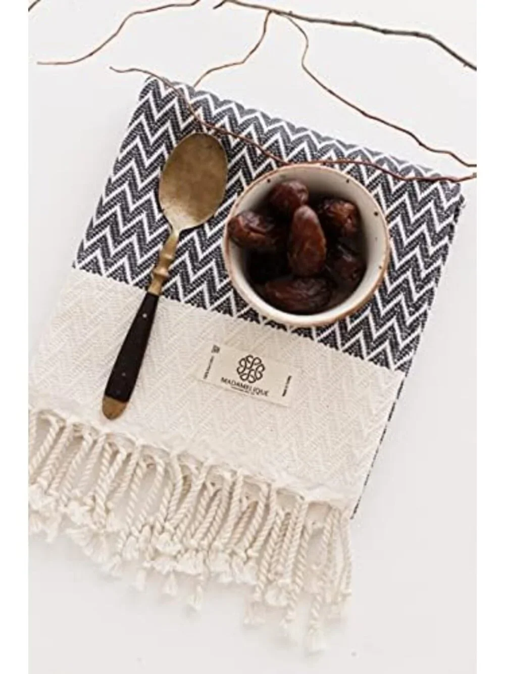 Set of 2 Decorative Hand Towels - 100% Cotton Peshtemal for Bath, Kitchen, Yoga